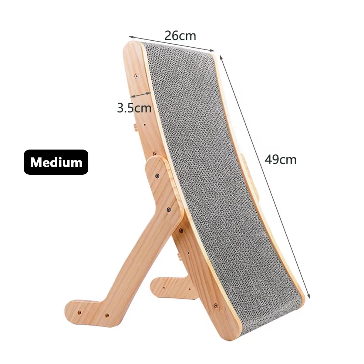3-in-1 Wooden Cat Scratcher Lounge Bed for Scratching, Relaxation, and Claw Training