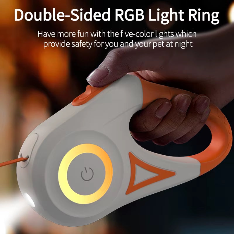 5M Retractable LED Dog Leash for Enhanced Safety and Style During Walks