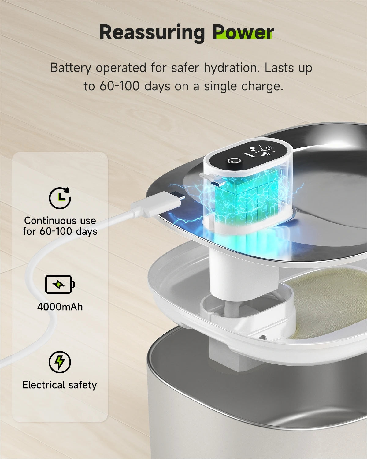 4L Wireless Pet Water Fountain: Effortless Hydration Solution for Cats and Dogs