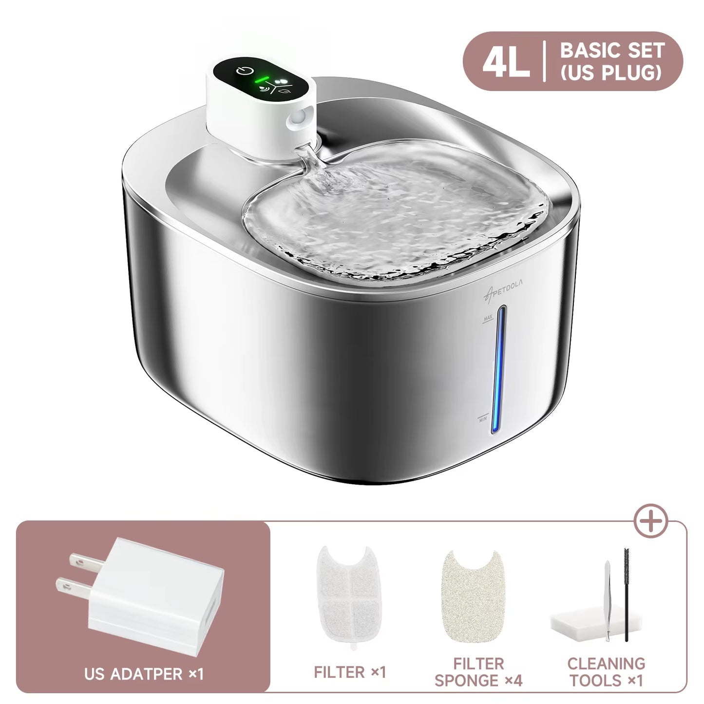 4L Wireless Pet Water Fountain: Effortless Hydration Solution for Cats and Dogs