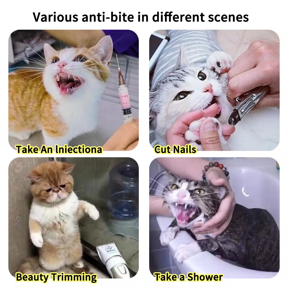 Breathable Cat Muzzle for Stress-Free Bathing and Grooming