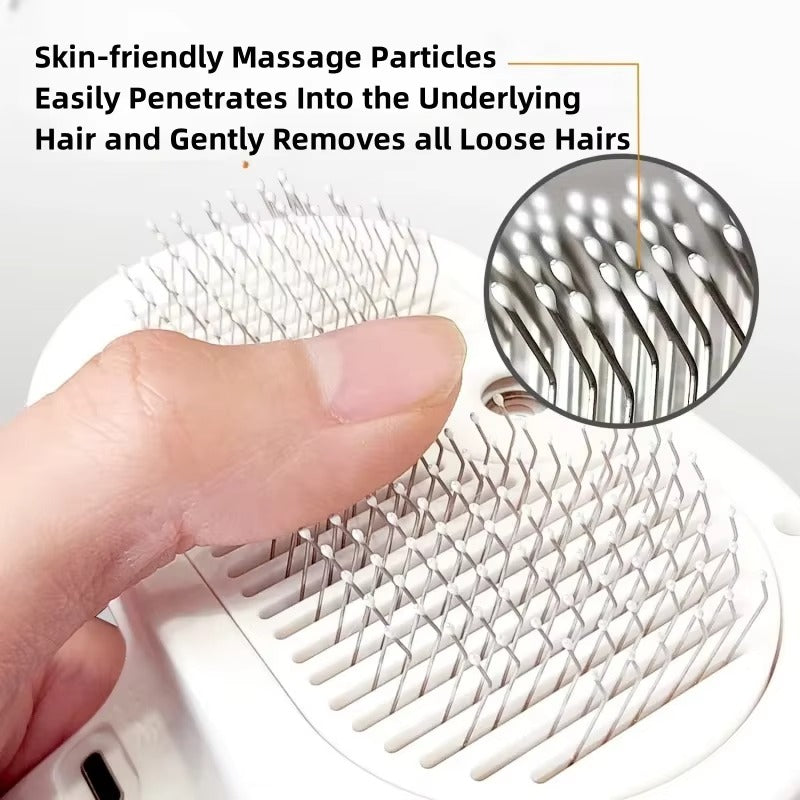 3-in-1 Cat Steam Brush: Ultimate Grooming, Massage, and Hair Removal Solution