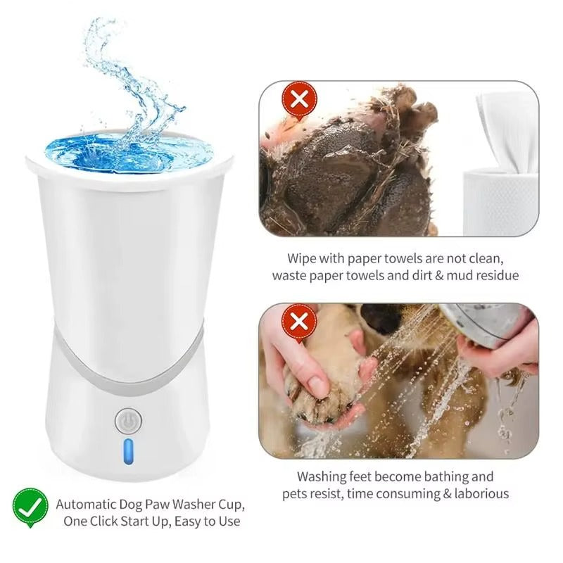 Automatic USB Dog Paw Cleaner Cup – Soft Silicone Electric Pet Foot Washer for Cats & Dogs 🐾✨