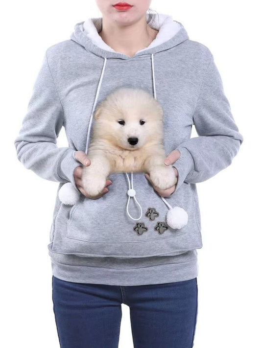 Cat Lover Hoodie - Ears & Cuddle Pouch Perfect for Pet Enthusiasts! 🐾💖