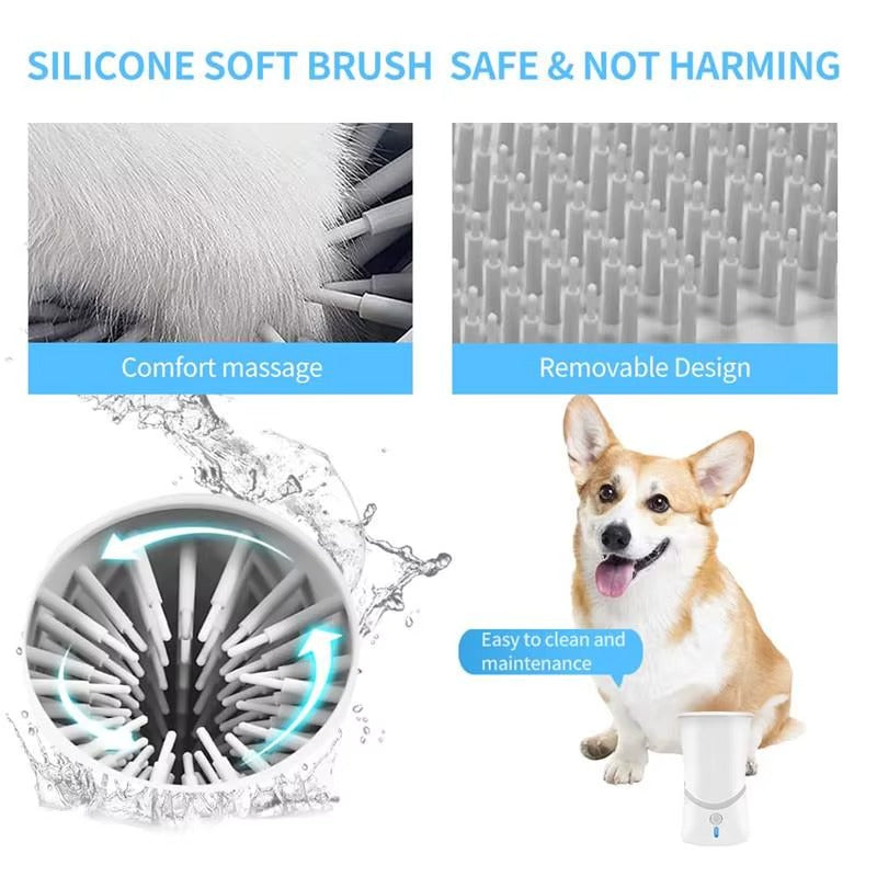 Automatic USB Dog Paw Cleaner Cup – Soft Silicone Electric Pet Foot Washer for Cats & Dogs 🐾✨