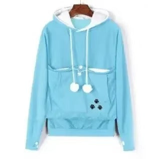 Cat Lover Hoodie - Ears & Cuddle Pouch Perfect for Pet Enthusiasts! 🐾💖