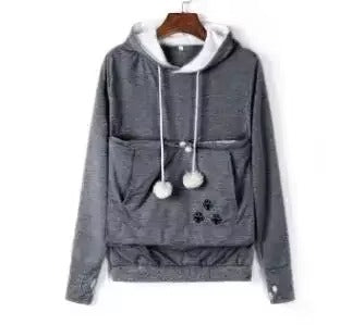 Cat Lover Hoodie - Ears & Cuddle Pouch Perfect for Pet Enthusiasts! 🐾💖