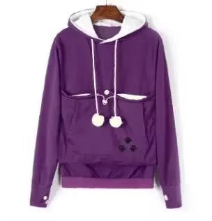 Cat Lover Hoodie - Ears & Cuddle Pouch Perfect for Pet Enthusiasts! 🐾💖